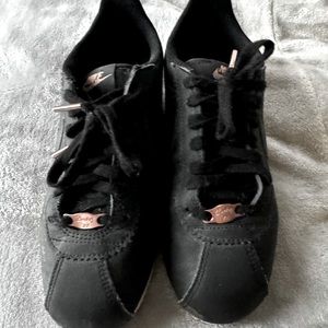 Women’s Nike Cortez Size 8.5 Black with Rose gold